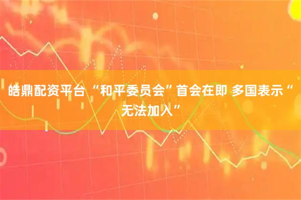 皓鼎配资平台 “和平委员会”首会在即 多国表示“无法加入”